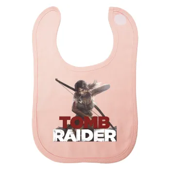 Tomb raider, Σαλιάρα με Σκρατς ΡΟΖ 100% Organic Cotton (0-18 months)