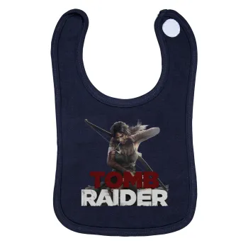 Tomb raider, Σαλιάρα με Σκρατς 100% Organic Cotton Μπλε (0-18 months)