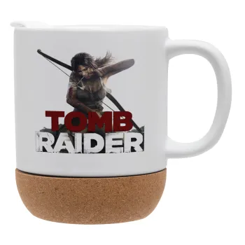 Tomb raider, Κούπα, κεραμική με βάση φελού και καπάκι (ΜΑΤ), 330ml