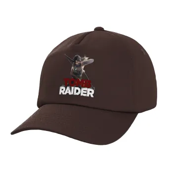 Tomb raider, Adult Baseball Cap, 100% Cotton, Chocolate (COTTON, ADULT, UNISEX, ONE SIZE)