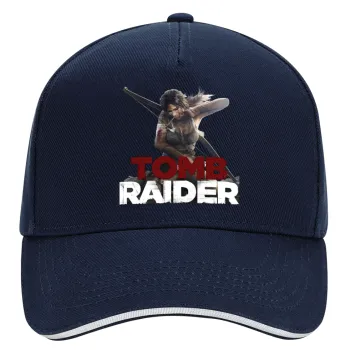 Tomb raider, DRILL Καπέλο Ενηλίκων Ultimate ΜΠΛΕ/ΛΕΥΚΟ, (100% ΒΑΜΒΑΚΕΡΟ, ΕΝΗΛΙΚΩΝ, UNISEX, ONE SIZE)