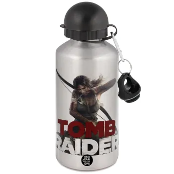 Tomb raider, Metallic water jug, Silver, aluminum 500ml