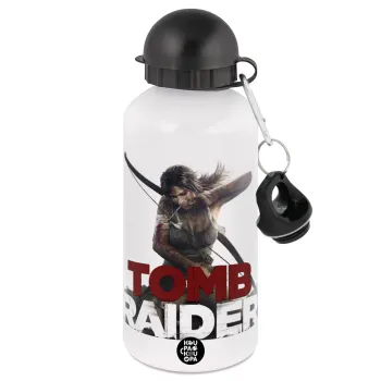 Tomb raider, Metal water bottle, White, aluminum 500ml