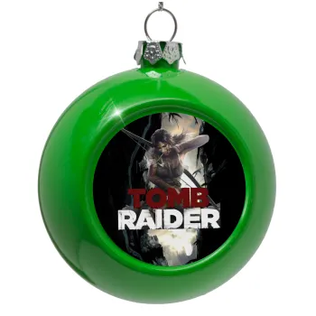 Tomb raider, Green Christmas tree ornament bauble 8cm