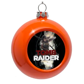 Tomb raider, Στολίδι Χριστουγεννιάτικη μπάλα δένδρου Πορτοκαλί 8cm