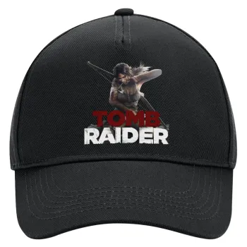Tomb raider, Adult Ultimate Hat BLACK, (100% COTTON DRILL, ADULT, UNISEX, ONE SIZE)