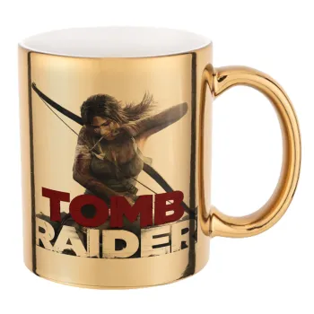 Tomb raider, Mug ceramic, gold mirror, 330ml