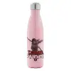 Μεταλλικό παγούρι θερμός Ροζ Ιριδίζον (Stainless steel), διπλού τοιχώματος, 500ml