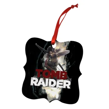 Tomb raider, Στολίδι Χριστουγεννιάτικο στολίδι polygon ξύλινο 7.5cm