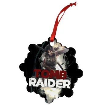 Tomb raider, Στολίδι Χριστουγεννιάτικο στολίδι snowflake ξύλινο 7.5cm