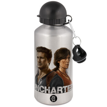 Uncharted, Metallic water jug, Silver, aluminum 500ml