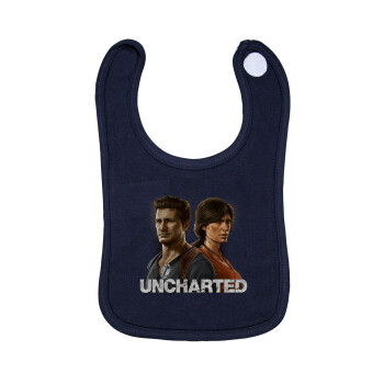 Uncharted, Σαλιάρα με Σκρατς 100% Organic Cotton Μπλε (0-18 months)