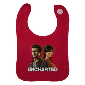 Uncharted, Σαλιάρα με Σκρατς Κόκκινη 100% Organic Cotton (0-18 months)