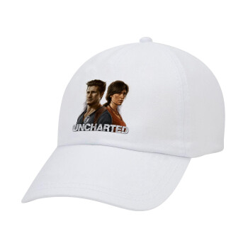 Uncharted, Καπέλο Baseball Λευκό (5-φύλλο, unisex)