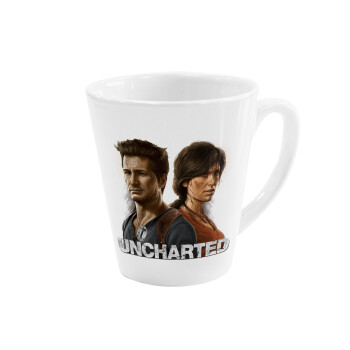 Uncharted, Κούπα κωνική Latte Λευκή, κεραμική, 300ml