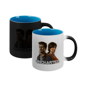Uncharted, Κούπα Μαγική εσωτερικό μπλε, κεραμική 330ml που αλλάζει χρώμα με το ζεστό ρόφημα