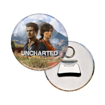 Uncharted, Μαγνητάκι και ανοιχτήρι μπύρας στρογγυλό διάστασης 5,9cm