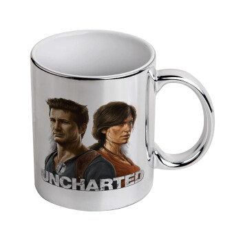 Uncharted, Mug ceramic, silver mirror, 330ml