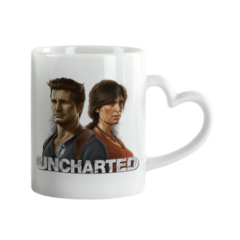 Uncharted, Mug heart handle, ceramic, 330ml