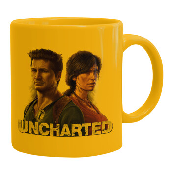 Uncharted, Ceramic coffee mug yellow, 330ml (1pcs)