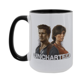 Uncharted, Κούπα Mega 15oz, κεραμική Μαύρη, 450ml