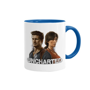 Uncharted, Κούπα χρωματιστή μπλε, κεραμική, 330ml