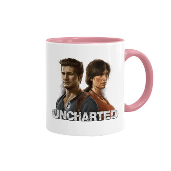 Uncharted, Mug colored pink, ceramic, 330ml