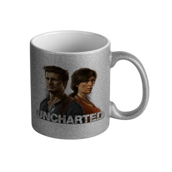 Uncharted, Κούπα Ασημένια Glitter που γυαλίζει, κεραμική, 330ml