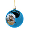 Blue Christmas tree ball ornament 8cm