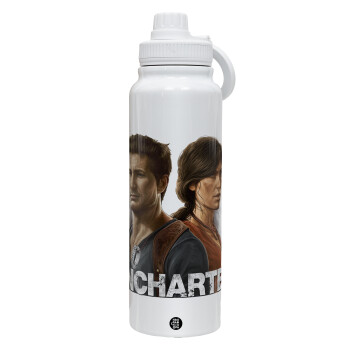 Uncharted, 1L Stainless Steel Thermal Bottle with Phone Holder & Double Wall Insulation
