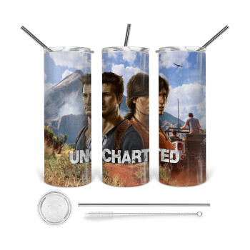 Uncharted, Tumbler stainless steel 600ml, with metal straw & cleaning brush