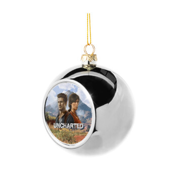 Uncharted, Silver 8cm Christmas tree ball ornament
