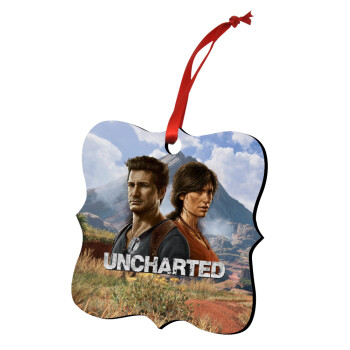 Uncharted, Christmas ornament polygon wooden 7.5cm