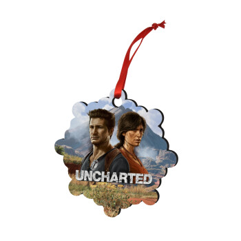 Uncharted, Christmas ornament snowflake wooden 7.5cm