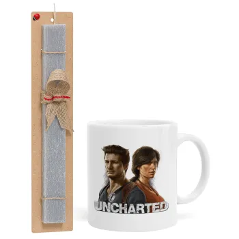 Uncharted, Easter Set, Ceramic Cup (330ml) & Easter aromatic flat candle (30cm) (GRAY)