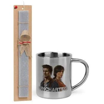 Uncharted, Easter Set, metallic thermal cup (300ml) & Easter aromatic flat candle (30cm) (GRAY)