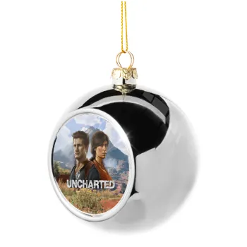 Uncharted, Silver 8cm Christmas tree ball ornament