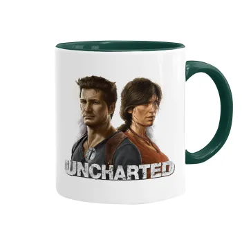 Uncharted, Mug colored green, ceramic, 330ml