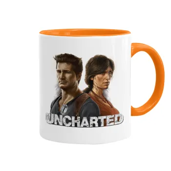 Uncharted, Κούπα χρωματιστή πορτοκαλί, κεραμική, 330ml