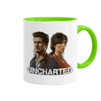 Uncharted, Mug colored light green, ceramic, 330ml