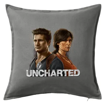 Uncharted, Sofa cushion Grey 50x50cm includes filling