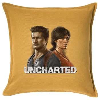 Uncharted, Sofa cushion YELLOW 50x50cm includes filling