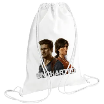 Uncharted, Backpack pouch GYMBAG white (28x40cm)