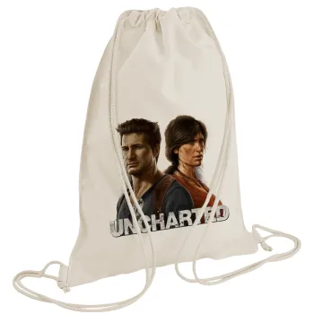 Uncharted, Backpack bag GYMBAG natural (28x40cm)