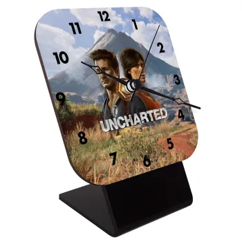 Uncharted, Quartz Wooden table clock with hands (10cm)