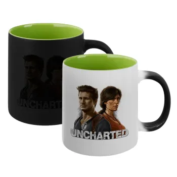 Uncharted, Κούπα Μαγική εσωτερικό πράσινο, κεραμική 330ml που αλλάζει χρώμα με το ζεστό ρόφημα