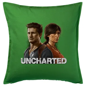 Uncharted, Sofa cushion Green 50x50cm includes filling