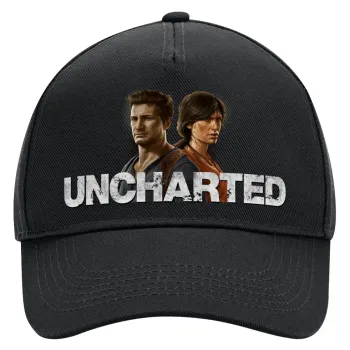 Uncharted, Adult Ultimate Hat BLACK, (100% COTTON DRILL, ADULT, UNISEX, ONE SIZE)