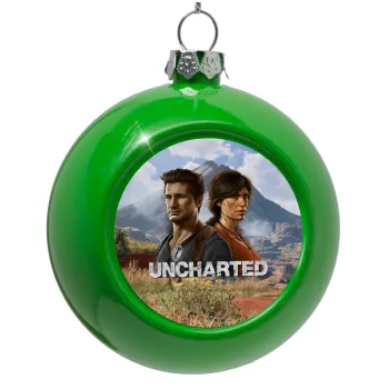 Uncharted, Green Christmas tree ornament bauble 8cm