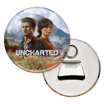 Uncharted, Μαγνητάκι και ανοιχτήρι μπύρας στρογγυλό διάστασης 5,9cm